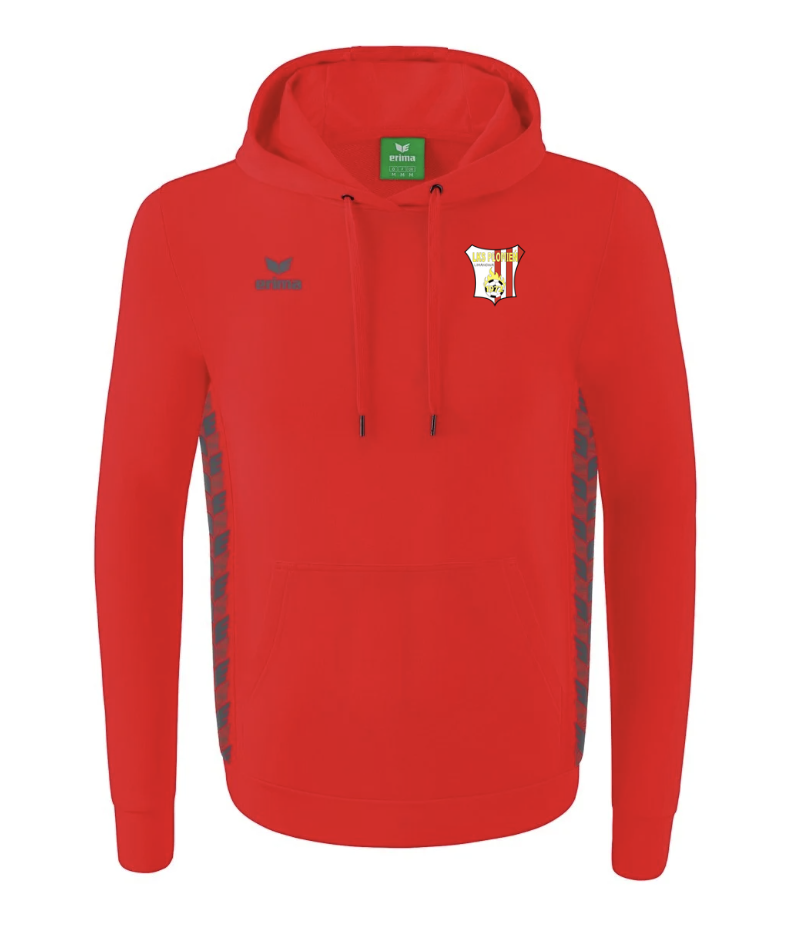 Bluza czerwona ERIMA Essential Team Hoody Junior
